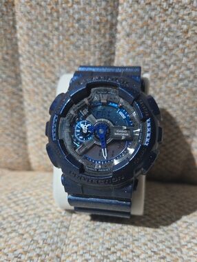 Casio Blue Analog-Digital G-Shock Style Watch - Rare